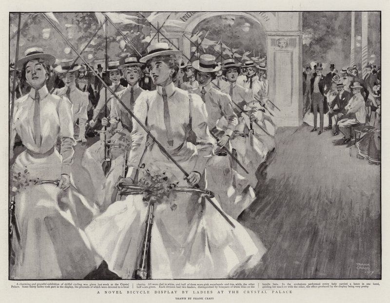 Una Exhibición de Bicicletas por Damas en el Crystal Palace de Frank Craig