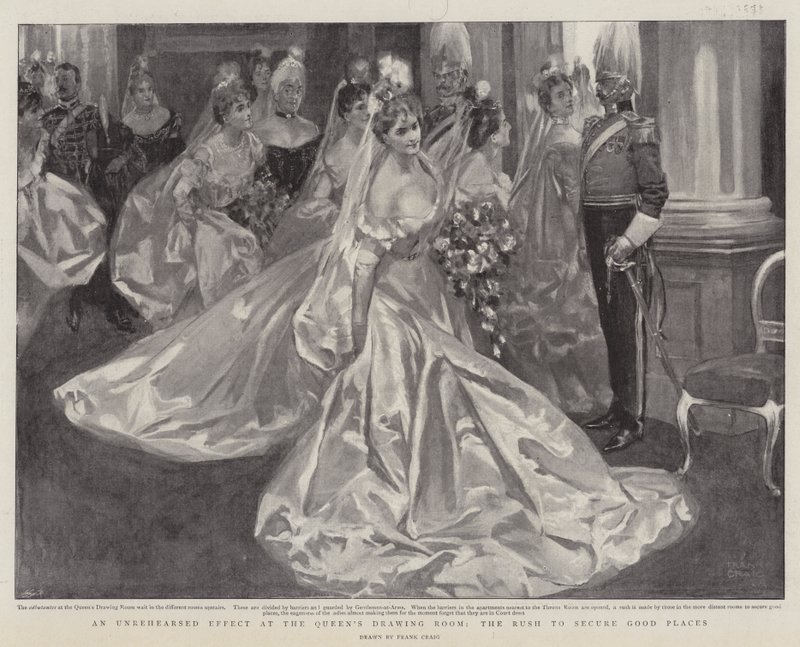 Un efecto no ensayado en el Salón de la Reina, la prisa por asegurar buenos lugares de Frank Craig