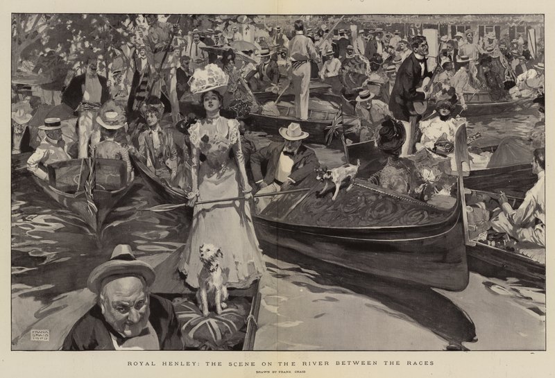 Royal Henley, la escena en el río entre las carreras de Frank Craig