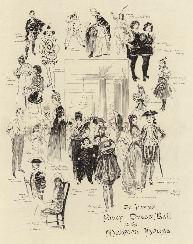 El baile de disfraces juvenil en la Mansion House de Frank Craig