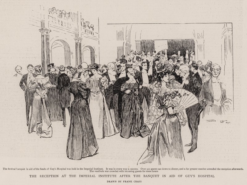 La recepción en el Instituto Imperial después del banquete en ayuda del Hospital de Guy de Frank Craig