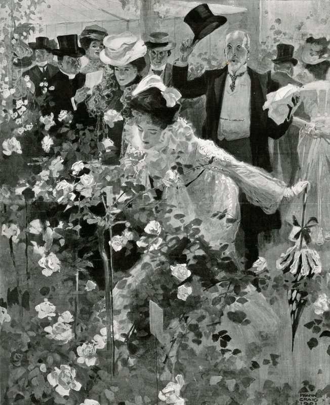 Exposición de la Real Sociedad de Horticultura en los Jardines del Templo de Frank Craig