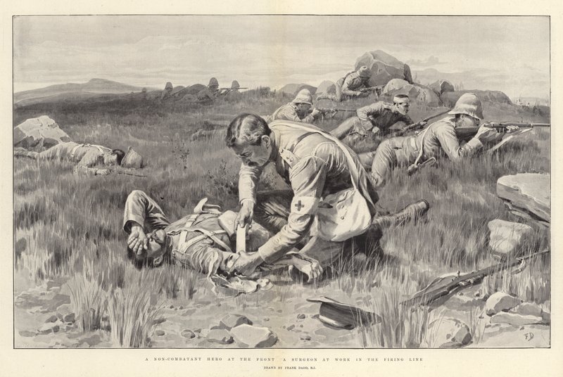 Un héroe no combatiente en el frente, un cirujano trabajando en la línea de fuego de Frank Dadd