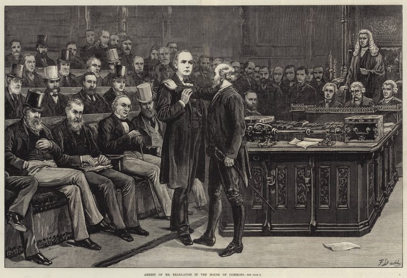 Arresto del Sr. Bradlaugh en la Cámara de los Comunes de Frank Dadd