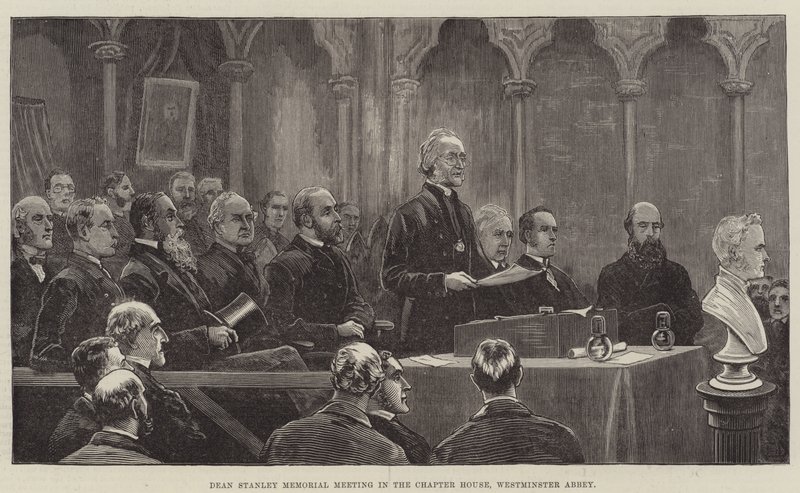 Reunión conmemorativa de Dean Stanley en la Sala Capitular, Abadía de Westminster de Frank Dadd
