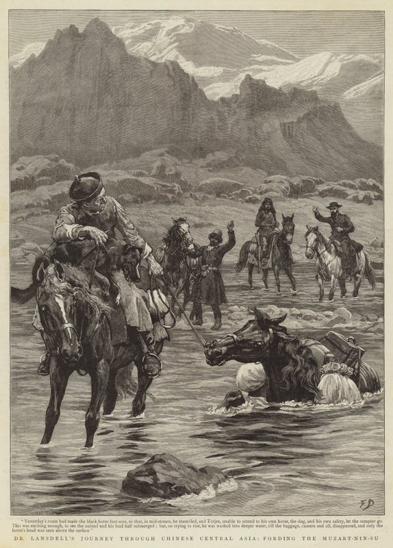 El viaje del Dr. Lansdell a través de Asia Central China, cruzando el Muzart-Nin-Su de Frank Dadd