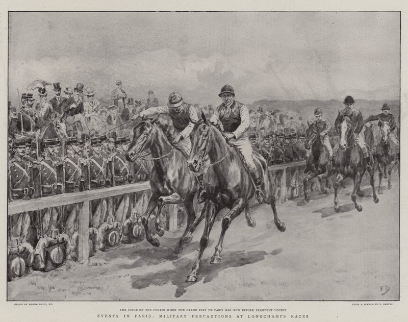 Eventos en París, Precauciones Militares en las Carreras de Longchamps de Frank Dadd