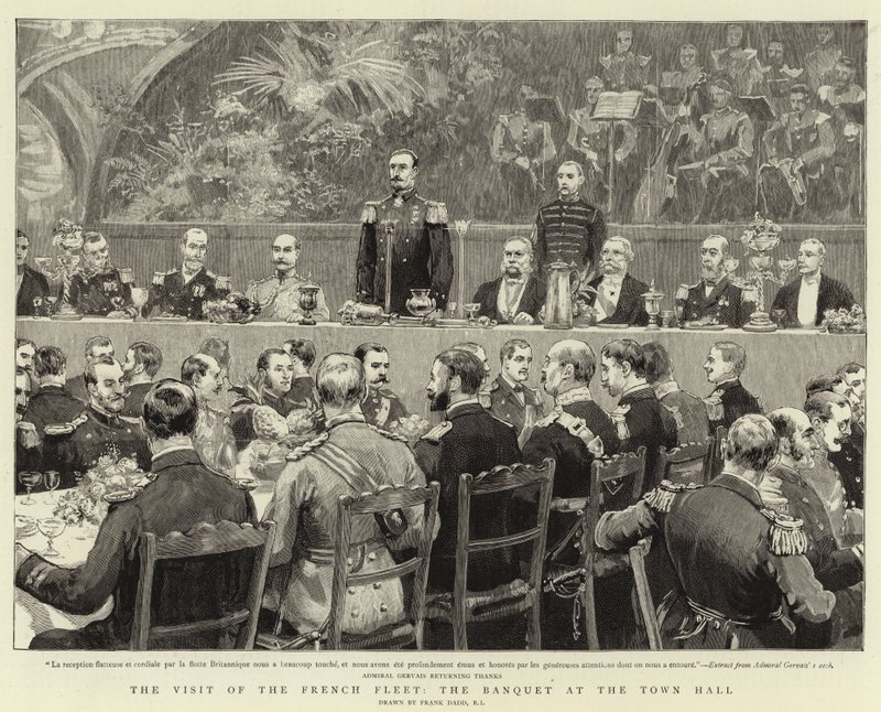 La visita de la flota francesa, el banquete en el Ayuntamiento de Frank Dadd