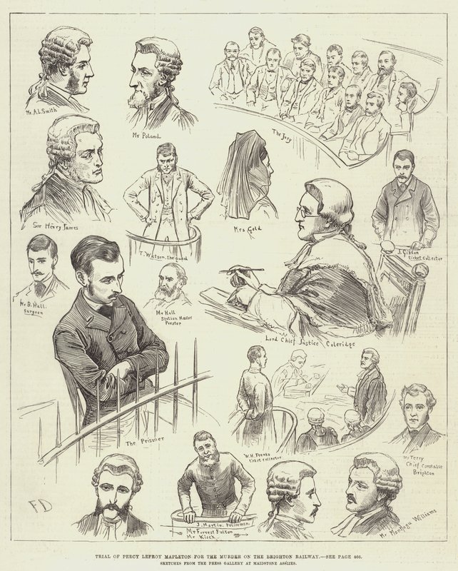 Juicio de Percy Lefroy Mapleton por el asesinato en el ferrocarril de Brighton de Frank Dadd