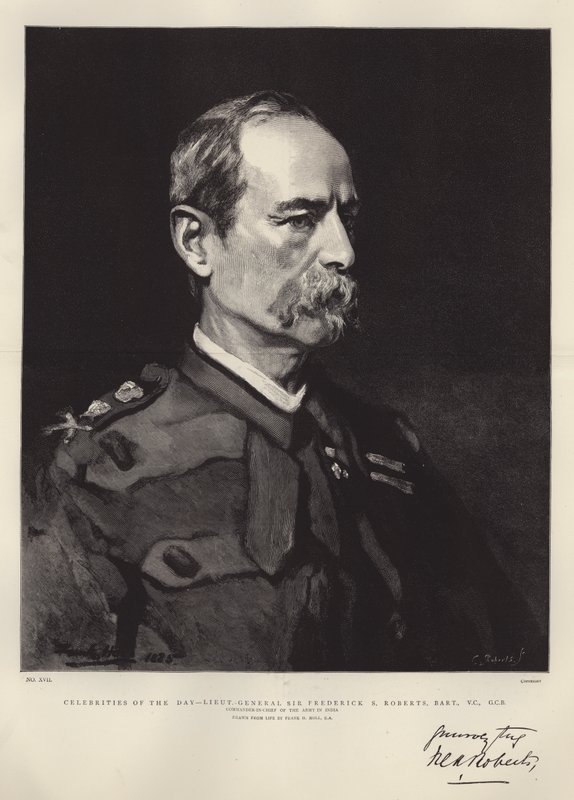 Celebridades del Día, Teniente General Sir Frederick S Roberts, Baronet, VC, GCB de Frank Holl