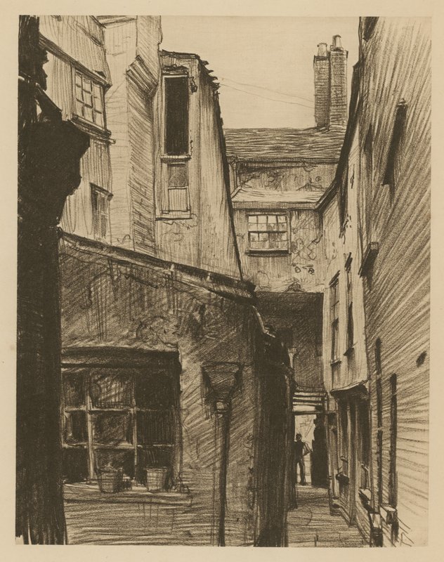 The Old Horse and Groom, detrás de Holborn Above Bars, Londres (grabado) de Frank Lewis Emanuel