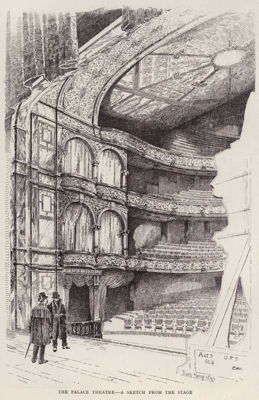 Interior del Teatro Palace, Londres de Frank Murray