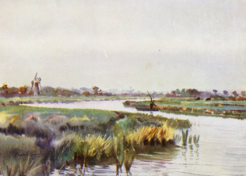 Norfolk Broads: Sobre el Puente Wayford en el Ant de Frank Southgate
