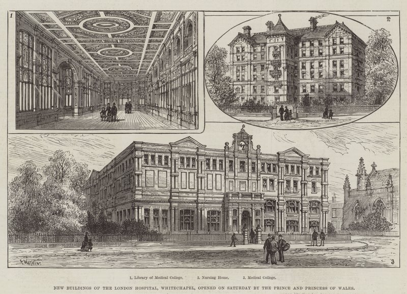 Nuevos Edificios del Hospital de Londres, Whitechapel, inaugurados el sábado por el Príncipe y la Princesa de Gales de Frank Watkins