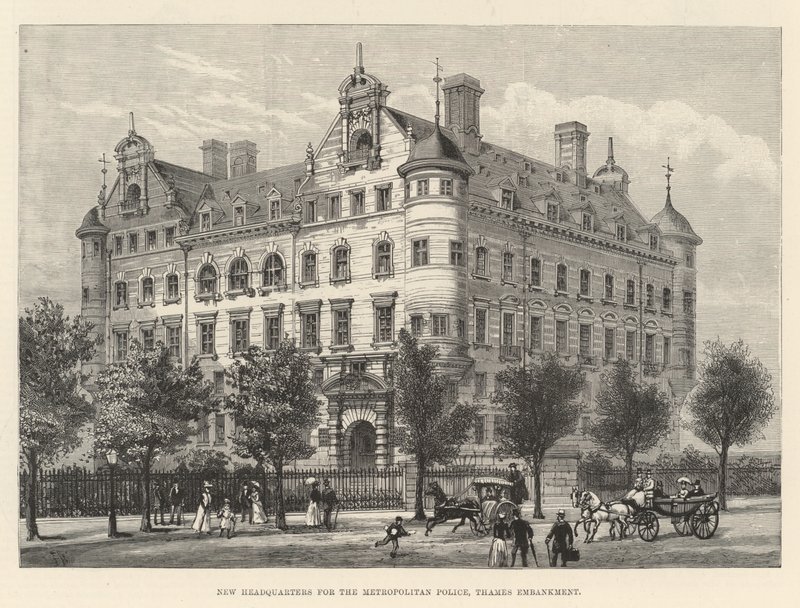 Nueva sede de la Policía Metropolitana, Thames Embankment de Frank Watkins