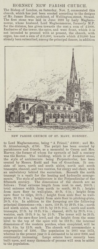Nueva iglesia parroquial de Santa María, Hornsey de Frank Watkins