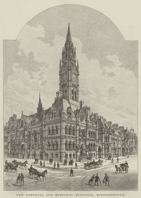 Nuevo Ayuntamiento y Edificios Municipales, Middlesbrough de Frank Watkins