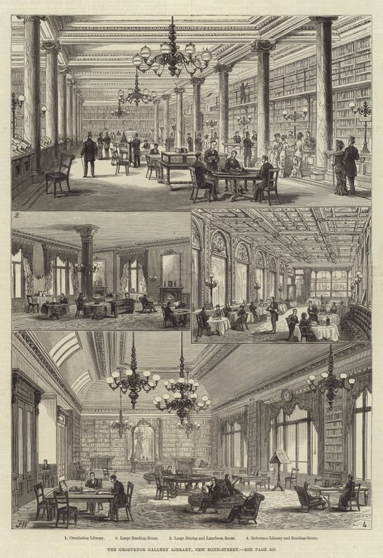 La Biblioteca de la Galería Grosvenor, New Bond-Street de Frank Watkins
