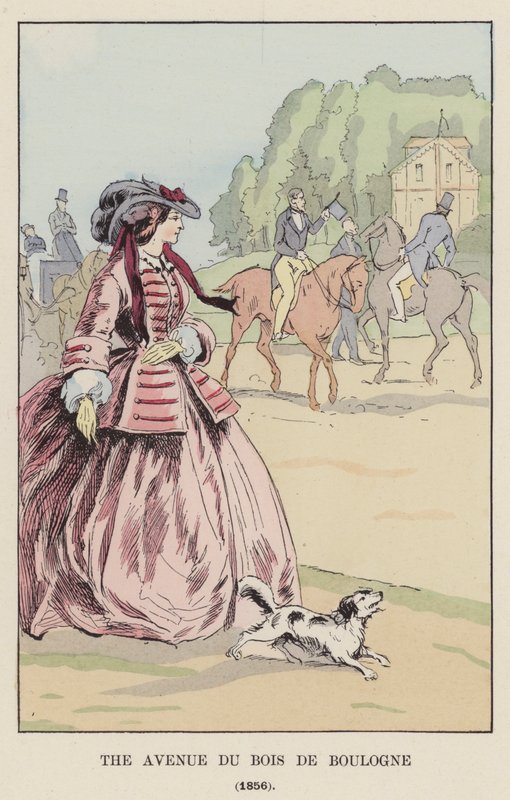 La Avenida del Bois de Boulogne, 1856 de François Courboin