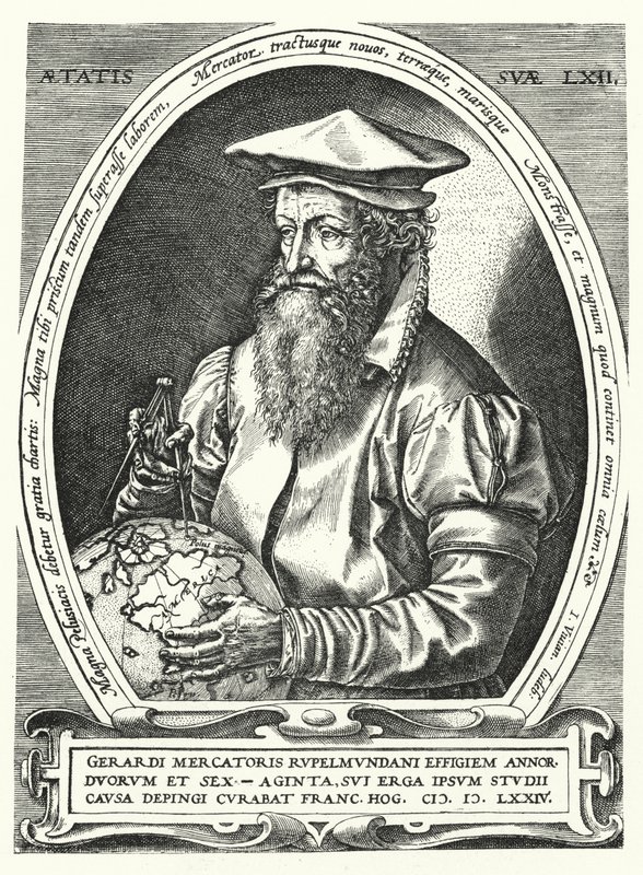 Gerardus Mercator, cartógrafo, geógrafo y cosmógrafo flamenco de Franz (after) Hogenberg