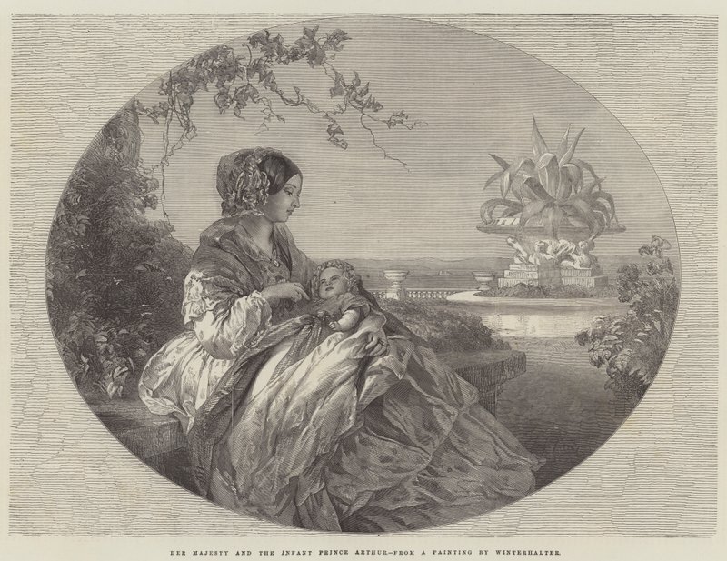 Su Majestad y el Príncipe Infante Arturo de Franz Xaver Winterhalter