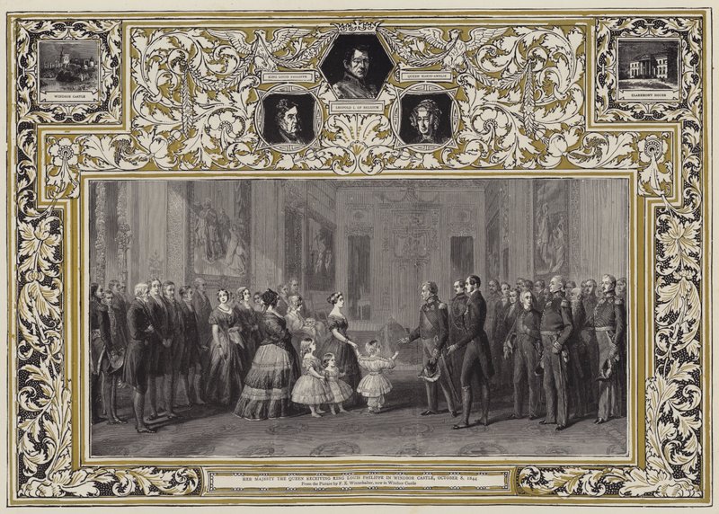 Su Majestad la Reina recibiendo al Rey Luis Felipe en el Castillo de Windsor, 8 de octubre de 1844 de Franz Xaver Winterhalter
