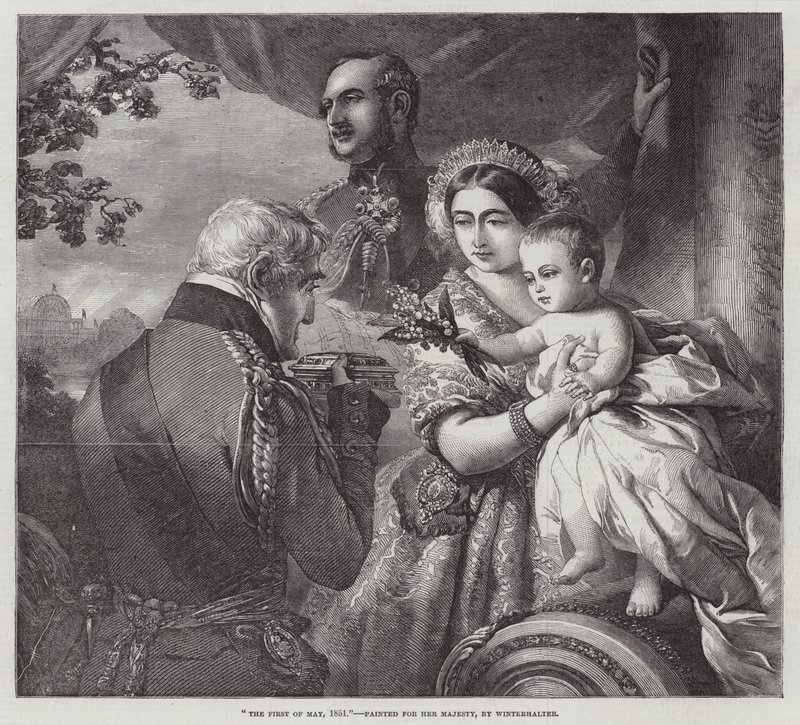 El Primero de Mayo, 1851, pintado para Su Majestad de Franz Xaver Winterhalter