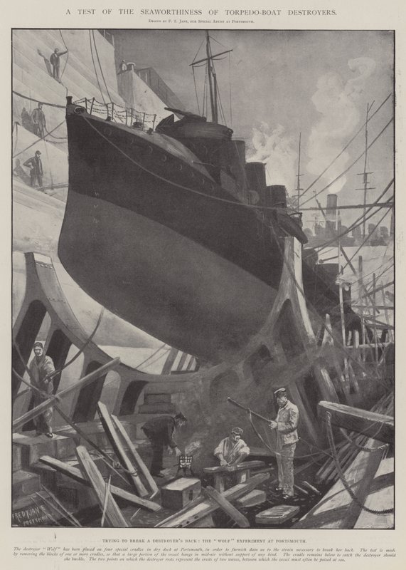 Una prueba de la navegabilidad de los destructores de torpedos de Fred T. Jane