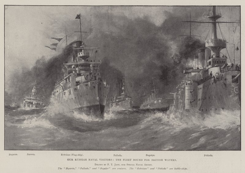 Nuestros visitantes navales rusos, la flota rumbo a aguas británicas de Fred T. Jane