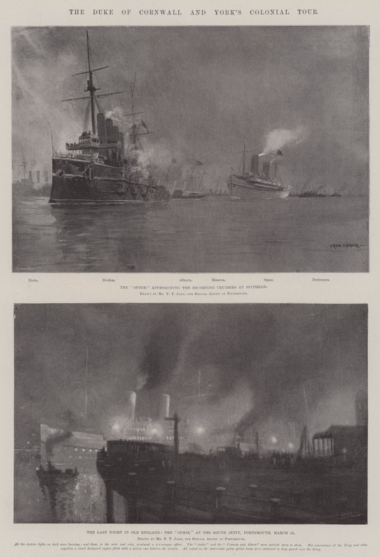 El Duque de Cornwall y la gira colonial de York de Fred T. Jane