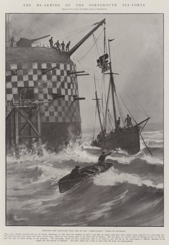 El rearme de los fuertes marinos de Portsmouth de Fred T. Jane