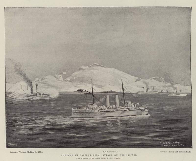 La guerra en Asia oriental, ataque a Wei-hai-Wei de Fred T. Jane