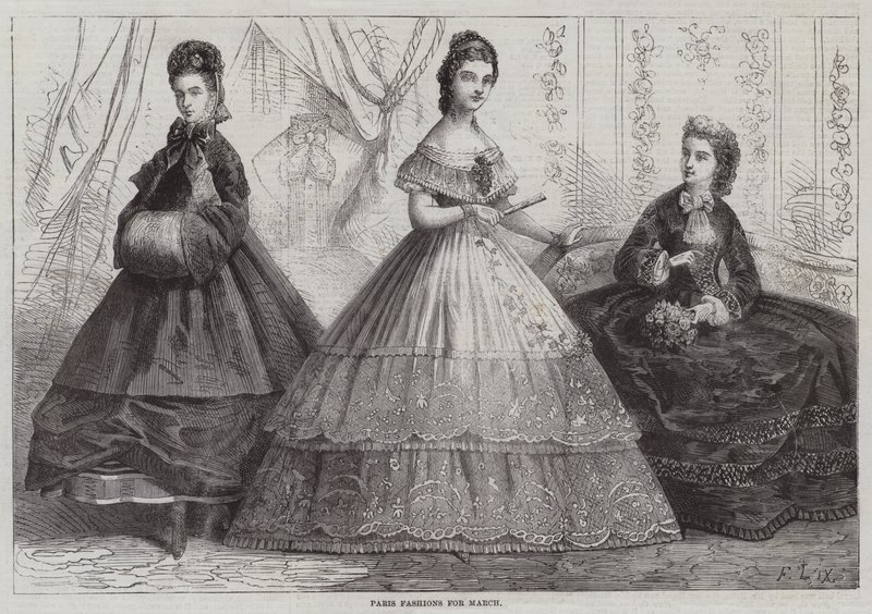Modas de París para Marzo de Frederic Theodore Lix