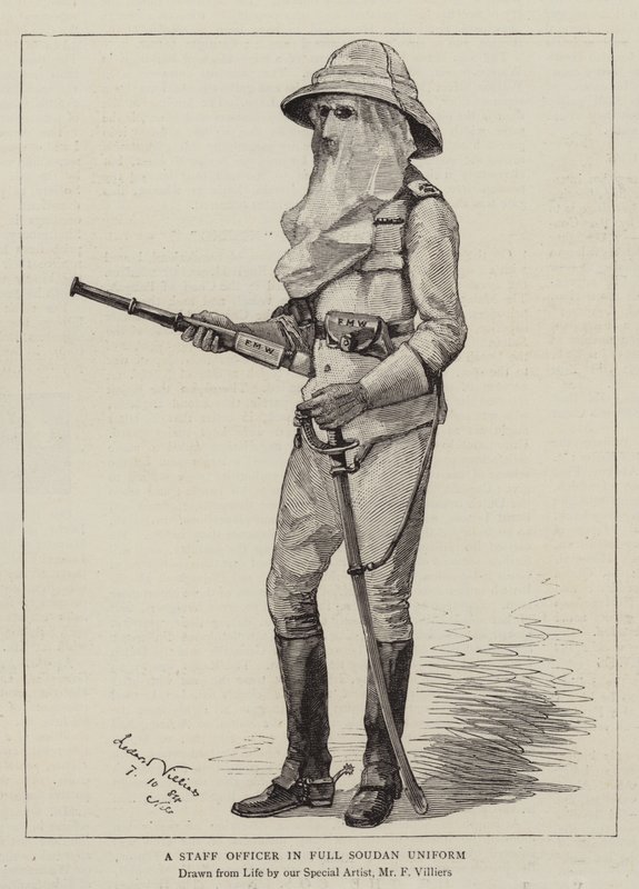 Un oficial de estado mayor en uniforme completo de Sudán de Frederic Villiers