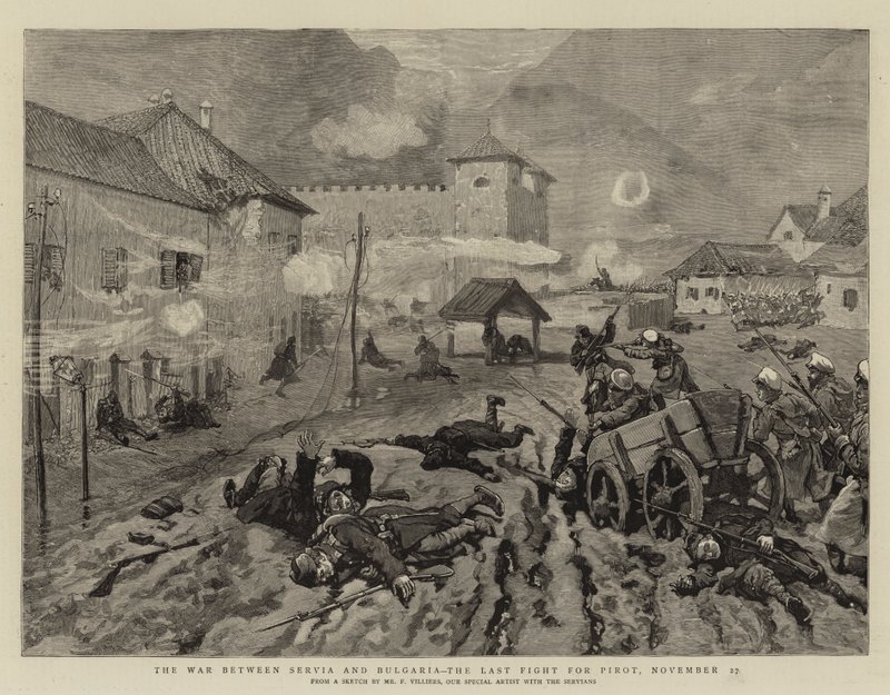 La Guerra entre Serbia y Bulgaria, la Última Lucha por Pirot, 27 de noviembre de Frederic Villiers