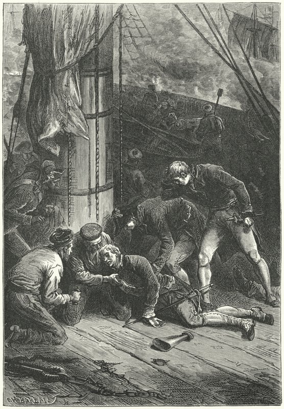 Muerte del Almirante Lord Nelson en la Batalla de Trafalgar de Frederic Theodore (after) Lix