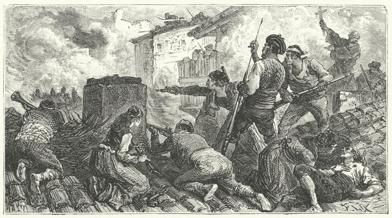 Defensa de Zaragoza contra los franceses de Frederic Theodore (after) Lix