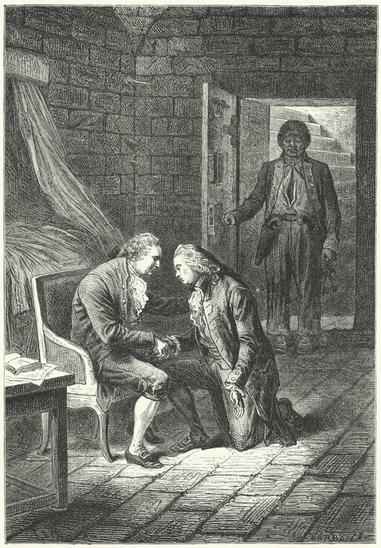 Luis XVI de Francia recibiendo la noticia de su condena por traición de su abogado, Malesherbes de Frederic Theodore (after) Lix