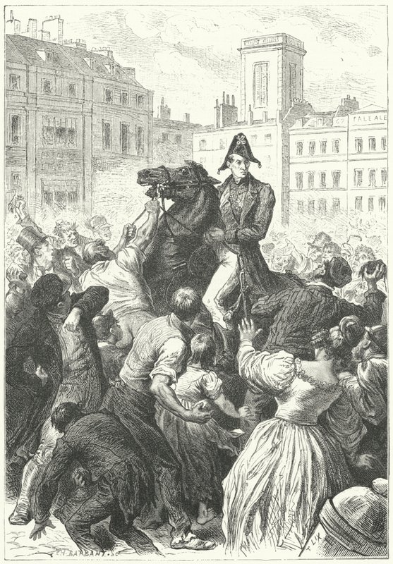 El Duque de Wellington atrapado en un motín de Frederic Theodore (after) Lix
