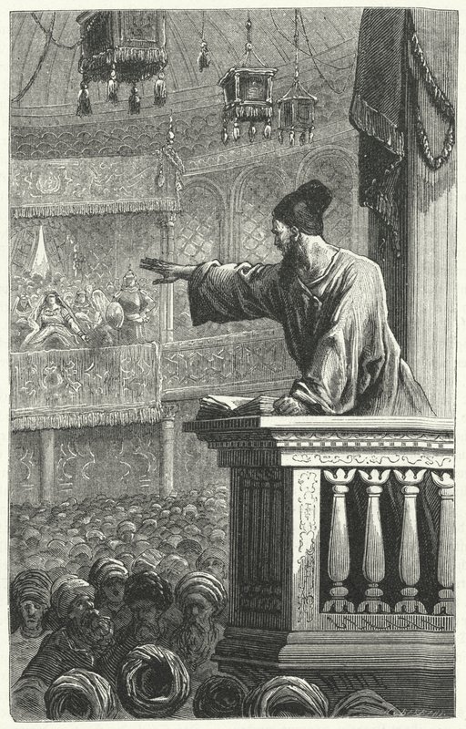 Un imán leyendo el Corán de Frederic Theodore Lix