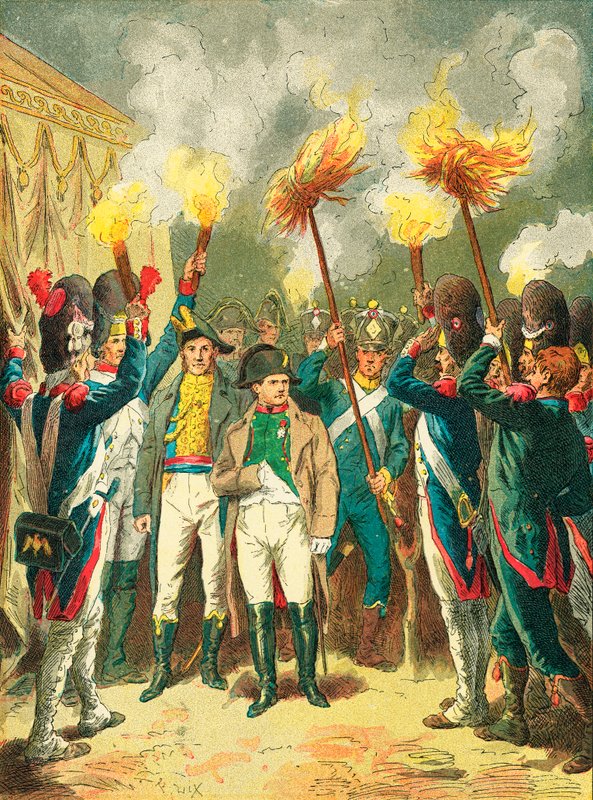 La víspera de la batalla de Austerlitz de Frederic Theodore Lix