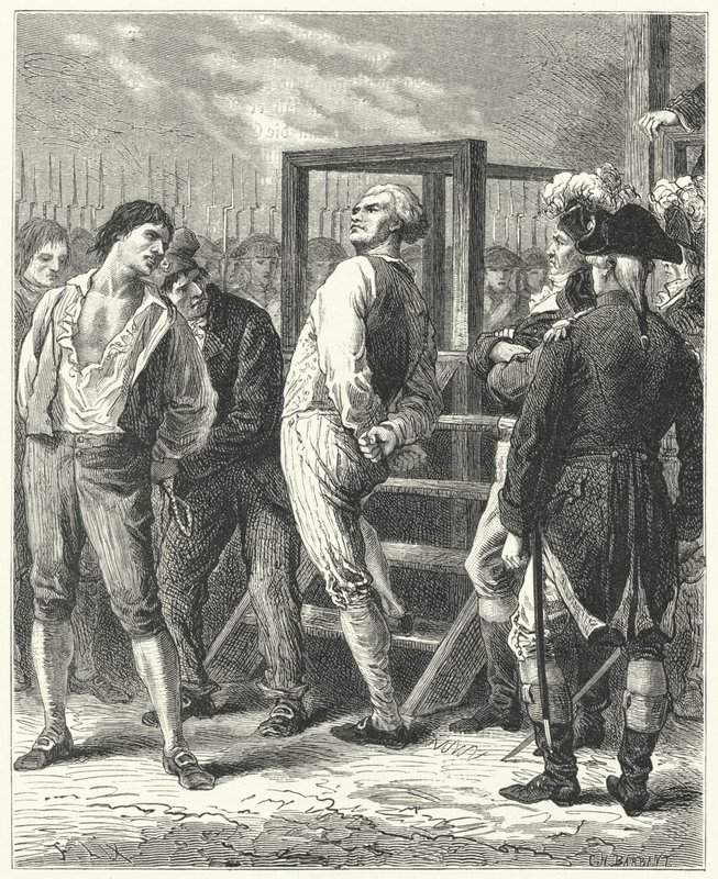 La ejecución de Georges Danton, 1794 de Frederic Theodore Lix