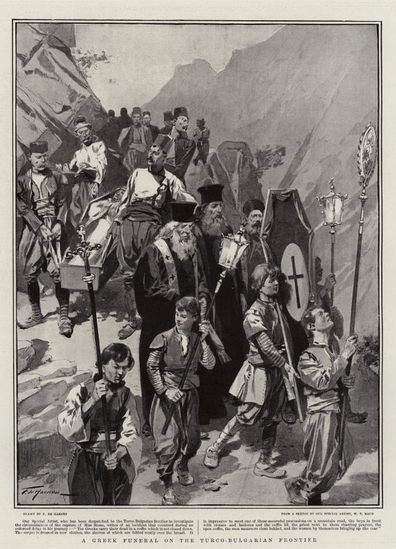 Un funeral griego en la frontera turco-búlgara de Frederic de Haenen