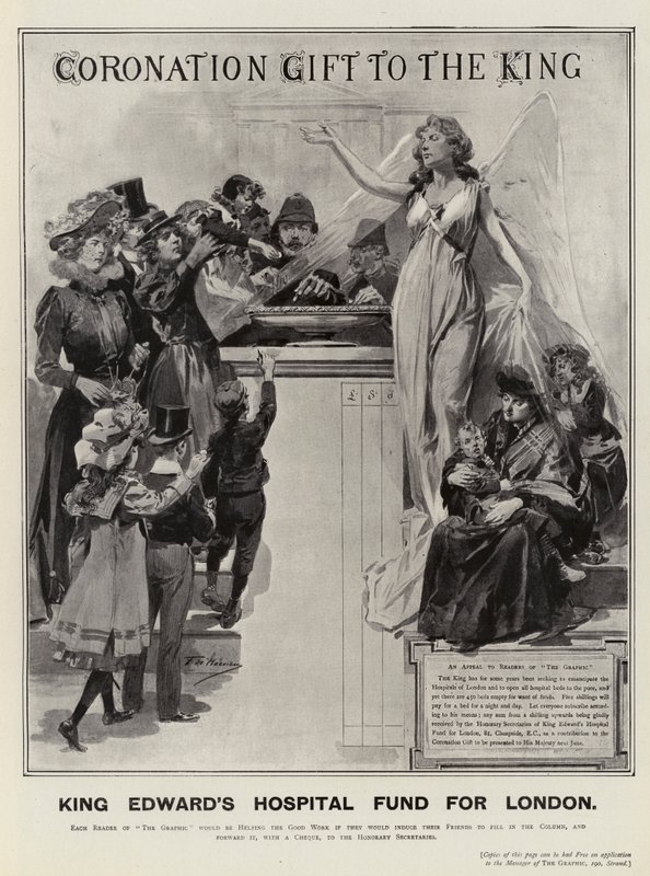 Anuncio, Fondo del Hospital del Rey Eduardo para Londres de Frederic de Haenen