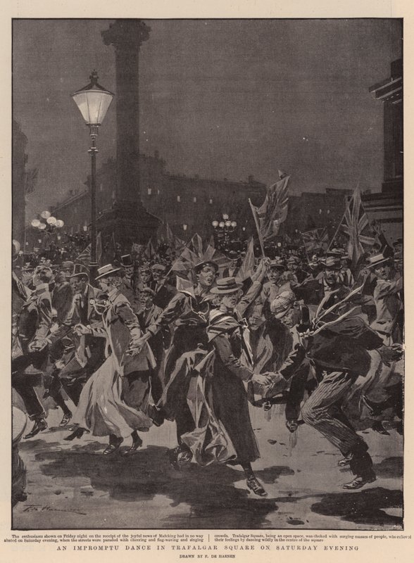 Un Baile Improvisado en Trafalgar Square el Sábado por la Noche de Frederic de Haenen