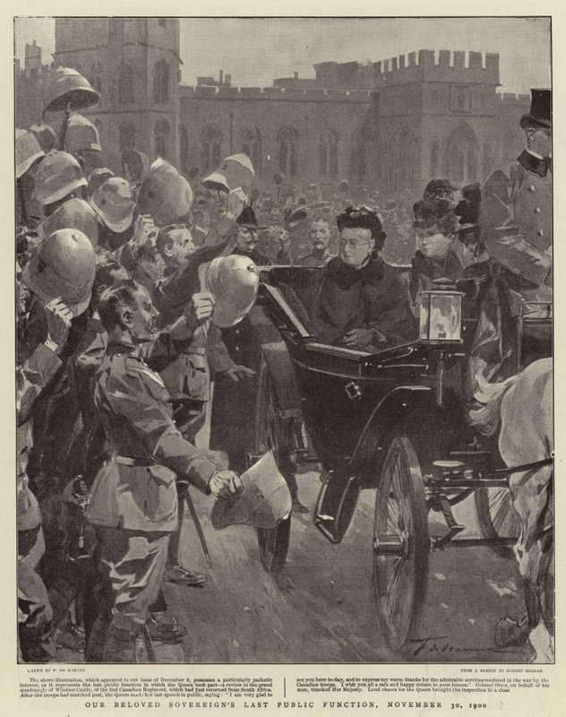 La última función pública de nuestro amado soberano, 30 de noviembre de 1900 de Frederic de Haenen