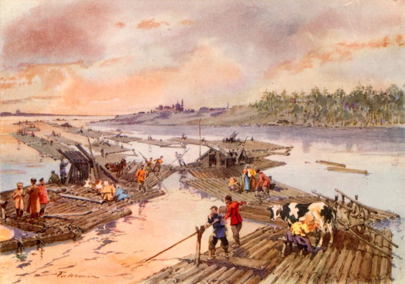 Balsas en el Volga de Frederic de Haenen