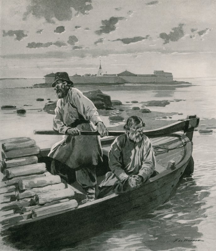 Fortaleza de Schlusselburg, en el lago Ladoga de Frederic de Haenen