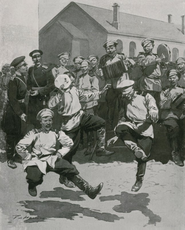 Soldados bailando en los cuarteles de Frederic de Haenen