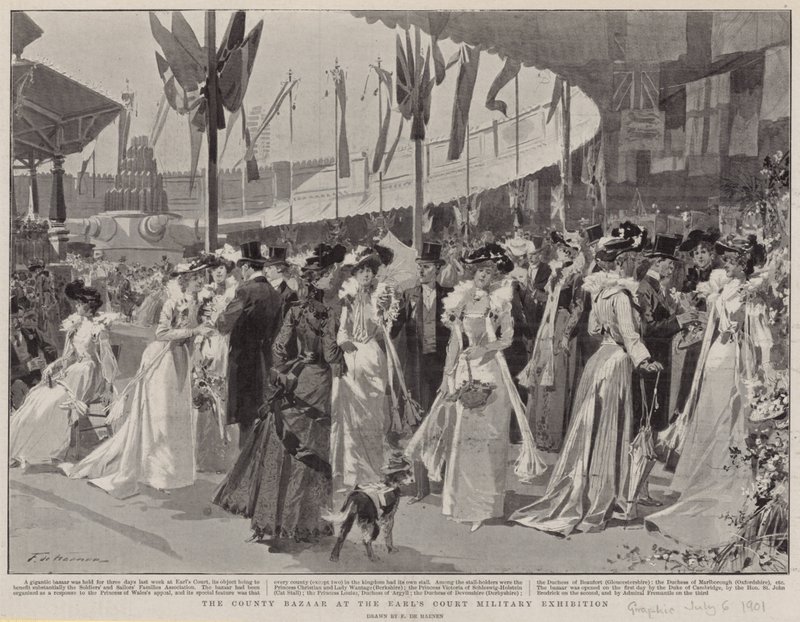 El bazar del condado en la Exposición Militar de Earl